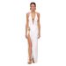 Women's Clothing New Solid Color One Piece Swimsuit For Women Sexy Deep V Backless Skirt Two Piece Suit_ecoleips.com