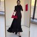 Modest Abaya Dress Maxi Skirt Ruffle Fitted Evening Gown Soft Bubble Mesh Tulle Dress For Spring_ecoleips.com