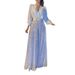European And American New Fashion V-Neck Long Sleeve Shirt Elegant Waist Slimming Sequin Wide-Leg Pants -_ecoleips.com