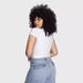 Women's Slim Fit T-Shirt Short Sleeve Pleated European American Style Summer Top_ecoleips.com