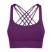 New Dropshipping Style Wide Hem Sports Bra, Wire Free, Thin Straps, Cross Back Yoga Fitness Bra_ecoleips.com