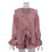 Russian New Style Women's Ruffled Casual Suit Set French Design Flared Sleeves Loose Fitting Top And Shorts Two Piece Spring/Autumn Outfit_ecoleips.com