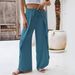 Women's Clothing New Elastic Waist Drawstring Wide Leg Loose Casual Fashion Pocket Trousers Women's Clothing_ecoleips.com
