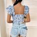 Women's Clothing Square Collar Small Flying Sleeves Slim_ecoleips.com