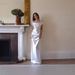Sexy Off-Shoulder Backless Satin Long Dress European American Style Cross-Border Slim Fit Summer Evening Ribbon Women's Clothing_ecoleips.com