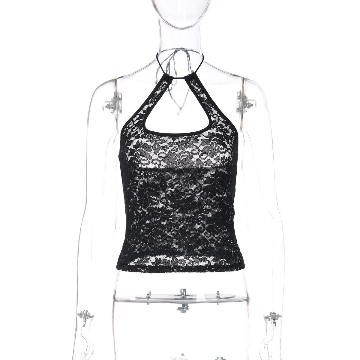Aria Basics Aria Basics European And American INS Fashion Summer New Sexy Lace Halter Neck Versatile Backless Tank Top For Women Wholesale_ecoleips.com