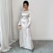 Elegant High-Waisted Maxi Dress For Women Long Sleeved Autumn/Winter Fashion_ecoleips.com