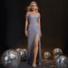 Women's Off-Shoulder Sequin Mermaid Gown - Slim Fit Evening Dress With High Slit (Sparkly Prom Dress Sexy Formal Gown)_ecoleips.com