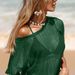 2025 new European and American beach cover up sexy striped beach skirt sunscreen swimsuit holiday bikini cover up women_ecoleips.com