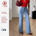 Women's High-Waisted Flare Jeans With Multi-Pockets – Vintage-Inspired Bootcut Denim Pants For Casual & Office Wear_ecoleips.com