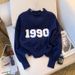 Women's Clothing V Neck Knit Sweater Autumn Casual Fashion Stylish Relaxed Fit Polyester Acrylic Spring Pullovers_ecoleips.com