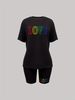 Summer Women's Casual And Fashionable Love Letter Print Loose T-shirt+shorts Two-piece Sportswear Suitable For Daily Wear-47_ecoleips.com