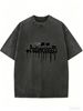Women's Vintage Wash Casual Top, Loose Fit Short Sleeve Tee For Modern Streetwear And Daily Styling_ecoleips.com