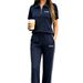 Women's Spring/Summer Short Sleeve Two Piece Set Fashion Trendy Casual Spot Goods_ecoleips.com