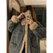 girl Girl 2025 Autumn Winter New Korean Style Retro Lazy Casual Lamb Wool Denim Jacket High-end Cotton Coat For Women_ecoleips.com