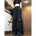 Aria Basics Plum Purple Zipper Cargo For Women Early Autumn Thin American Style Paratrooper Work Waterproof Quick-Dry Hiking Long_ecoleips.com