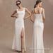 Satin Bridesmaid Dress – Elegant Off-Shoulder Gown (12 Neckline Styles, Breathable & Wrinkle-Resistant)_ecoleips.com