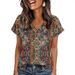 2025 New European And American Women's Fashion Casual Round Neck Striped Multi-color Short Sleeve T-shirt,_ecoleips.com