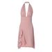 European American Women's Fashion 2025 Summer New Arrival: Stylish And Sexy Deep V Backless Waist-Cinching Sleeveless_ecoleips.com