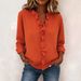 Spring Women's Clothing Ruffled Long Sleeved Cotton Shirt American Style Casual Fit Top For Ladies_ecoleips.com