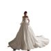 Spring New Wedding Dress Small Tail Waist Slimming One Shoulder Lace Applique Light Wedding Dress Forest Travel_ecoleips.com