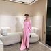 Elegant Off-Shoulder Party Dress Set – Sexy High-Slit Midi Dress With Detachable Cape (S-XXL, Wrinkle-Free) – Evening Gown For Women_ecoleips.com