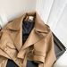 Women's Clothing Retro Leather Jacket For Women Autumn And Winter New Style Fashionable Design Belt Short Motorcycle Leather Jacket Trend_ecoleips.com