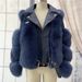 Women's Clothing Fox Fur Coat For Women Motorcycle Style Short Style Internet Celebrity Same Style Slimming Fur_ecoleips.com