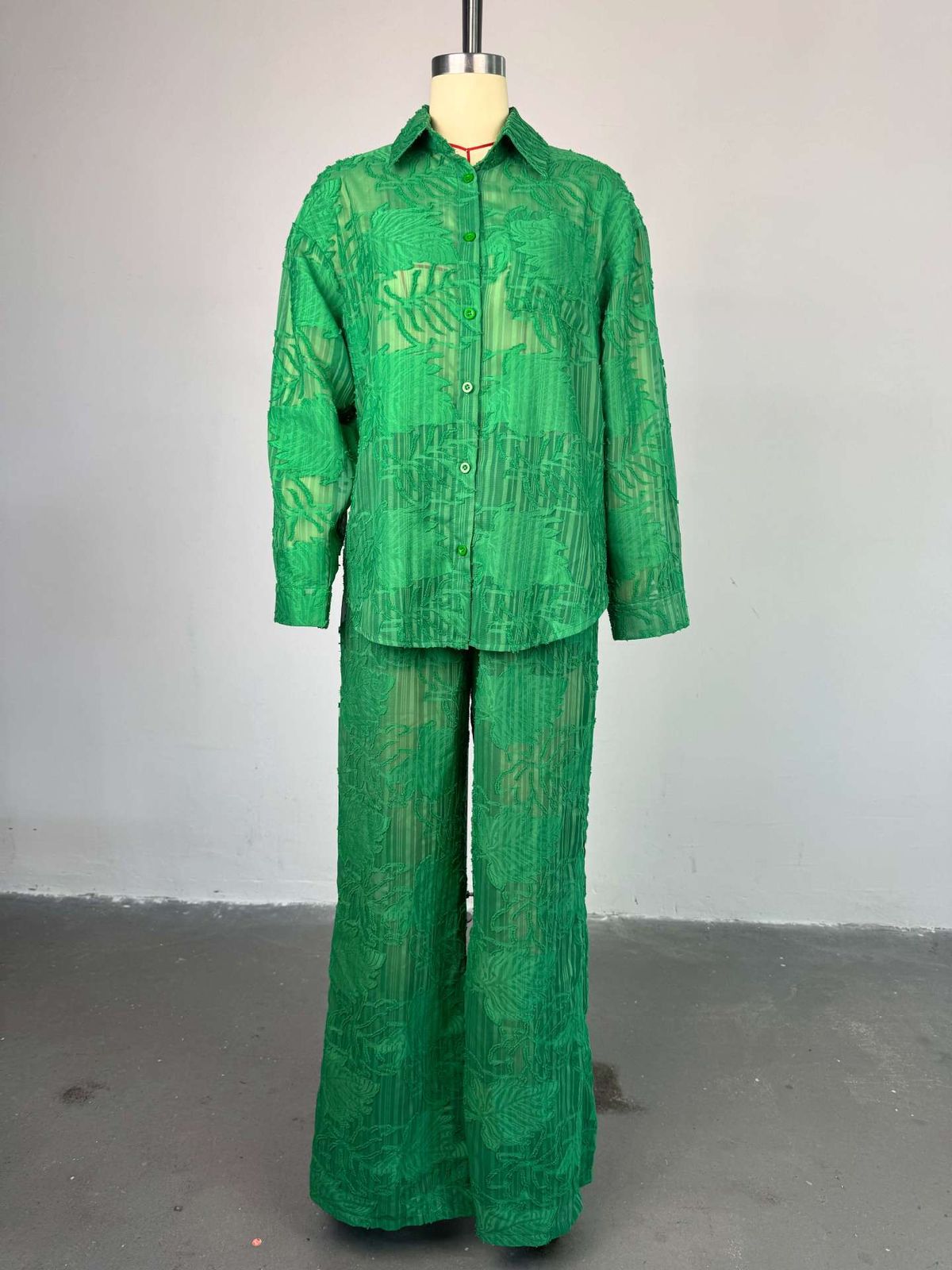 Women's Clothing 2 Piece Set Large Size Cotton And Linen Shirt Set High Waist Loose Pants_ecoleips.com