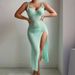 Women's Clothing Sexy Perspective Long Skirt Temptation Lace High Slit Mesh Skirt_ecoleips.com