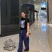 Korean Style Women's Summer Casual Set Cartoon Print Wide Leg Pants Short Sleeved Top Loose Fit Two-Piece Outfit_ecoleips.com