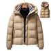 Cozy Fur Hooded Parka Coat - Winter Warm Thickened Jacket For Women, Retro Slim Fit Fashion Outerwear, Sweet Korean Style, Zipper Closure_ecoleips.com