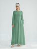 Loriya Dubai Turkish Solid Color Waist Robe_ecoleips.com