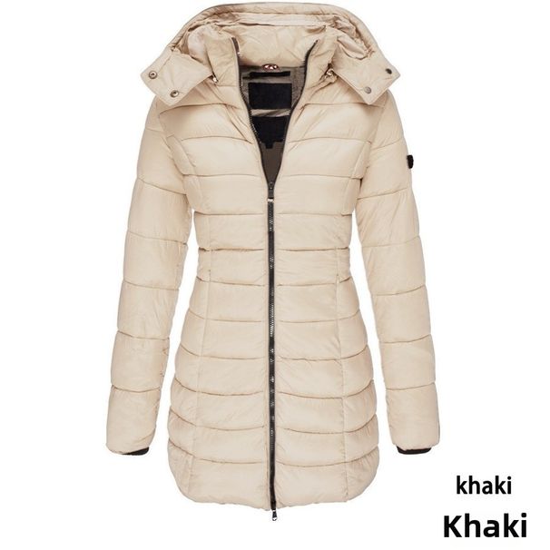 Winter Korean Style Women's Cotton Padded Jacket Mid-Length Slim-Fit Warm Outerwear W172_ecoleips.com