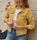 British-Inspired Cotton Denim Jacket – Slim Fit With Shirt Collar (White/Black/Pink/Red/Navy/Blue/Khaki, S-2XL)_ecoleips.com