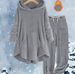Women's Fleece Hooded Tracksuit Set - Soft & Warm Long Sleeve Top With Pants, Casual Loungewear For Fall & Winter (Multiple Colors & Sizes)_ecoleips.com