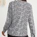 Elegant V-Neck Long Sleeve Blouse for Women Stylish Polyester Office Casual Shirt Comfortable Fall Winter Top_ecoleips.com