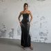 JY24390MHO Angel Wings Slimming Rhinestone Strapless European And American Women's Fashion Off-Shoulder Long Dress_ecoleips.com
