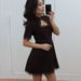 TARUXY Sexy Lace Spliced Stand Collar Dress Women Summer Solid Slim High Waist Short Sleeves Leisure Dress Female Party Dress_ecoleips.com