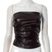 D24TP5922025 Spring/Summer Trendy Women's Chest Wrapping Top Leather Versatile Sexy Nightclub Topless_ecoleips.com