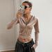 "Velvet Hooded Cardigan – Ultra-Soft Polyester-Spandex Pullover For Women (S-XL, Dusty Pink) – Cozy Layering From Work To Weekend"_ecoleips.com
