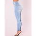 European Collection 2023 Autumn Slim Fit Pencil Jeans In Blue, Plus Size Women's Clothing, Original Order From Own_ecoleips.com