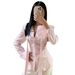 Summer Fashion Commuter Women's Blouse Tie Waist Belt Design Style Niche Style New_ecoleips.com