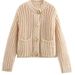 Women's Chunky Knit Cardigan With Pockets & Button Front - Long Sleeve Fall Winter Sweater Coat_ecoleips.com