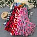 Women's High-Waisted Pleated Midi Skirt Summer Printed A-Line Suitable Work Vacation_ecoleips.com