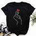 European American Cross-border Foreign Trade Wholesale Clothing, Simple And Stylish Heart-shaped Round Neck Plus-size_ecoleips.com