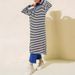 Women's Clothing Muslim Hooded Striped Long Dress Loose Casual Pants Set_ecoleips.com
