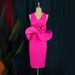 Women's Clothing sexy ruffle sleeveless floral slim fit celebrity party evening dress dress female_ecoleips.com