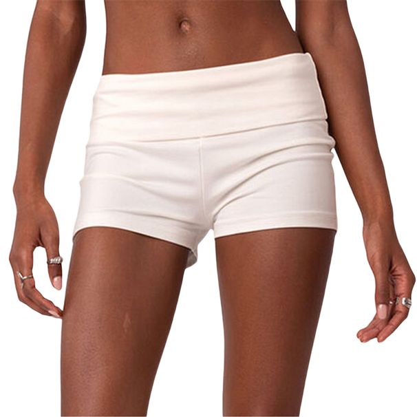 Women's High-Waisted Stretchy Shorts | Casual Ribbed Knit Biker Shorts For Yoga, Gym, Lounge | Multiple Colors_ecoleips.com