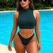 Women's Clothing Women's Slim Fit Sleeveless Faux High Neck Vest Autumn Casual Outing Shirt Sexy Style Bikini_ecoleips.com